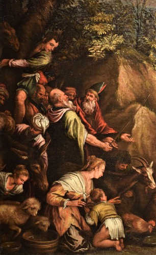 Renaissance - Moïse fait jaillir de l'eau du rocher - atelier de Francesco Bassano II
